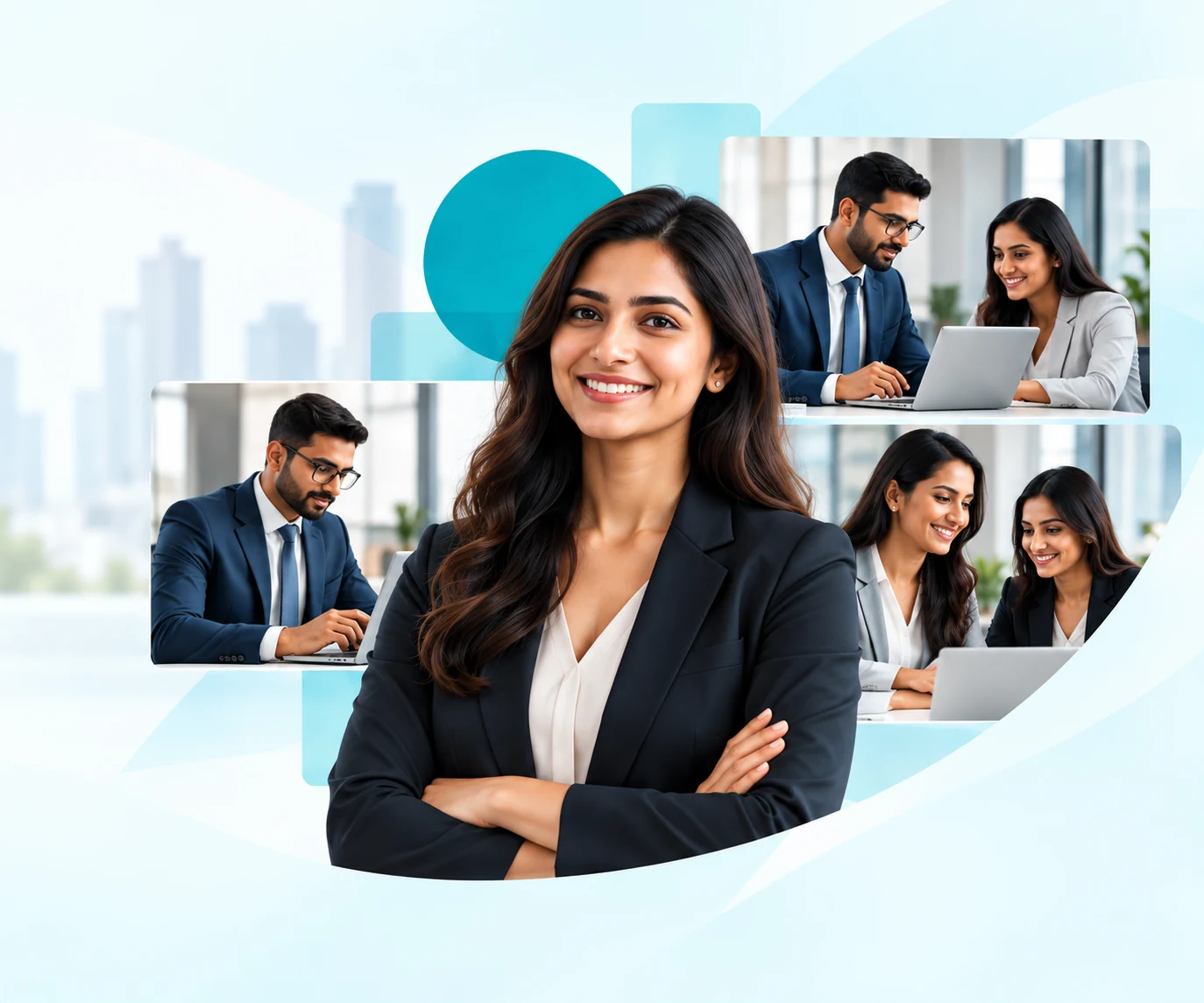 Recruitment professionals working together